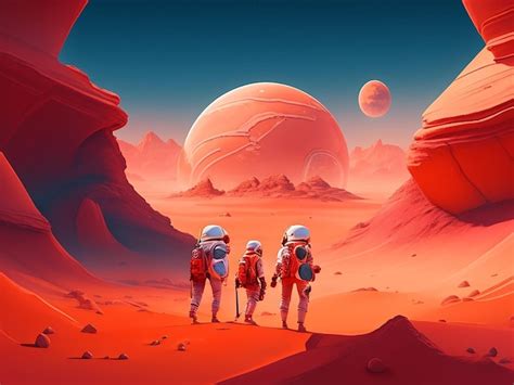 Premium AI Image | Mars 3D Animation Style full illustration