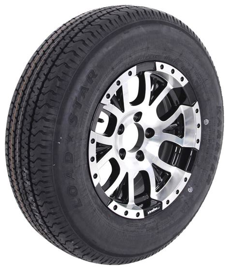 Kenda Karrier ST205/75R15 Radial Trailer Tire w/ 15" Aluminum Wheel - 5 ...