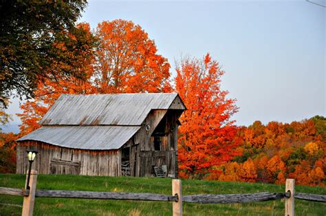 Barn fall home decor fence orange vintage by KDempseyPhotography