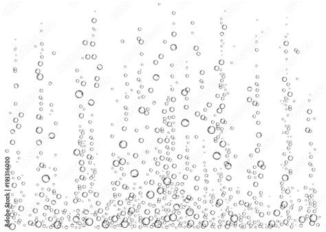 Soda pop bubbles texture on white background. Stock Vector | Adobe Stock