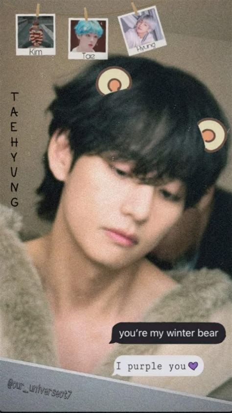 Tae tae winter bear 🐻 wallpaper | Bear wallpaper, Taehyung, Winter