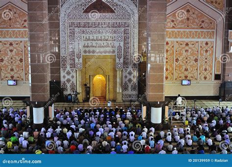 Muslim praying in a mosque editorial stock image. Image of devotees ...