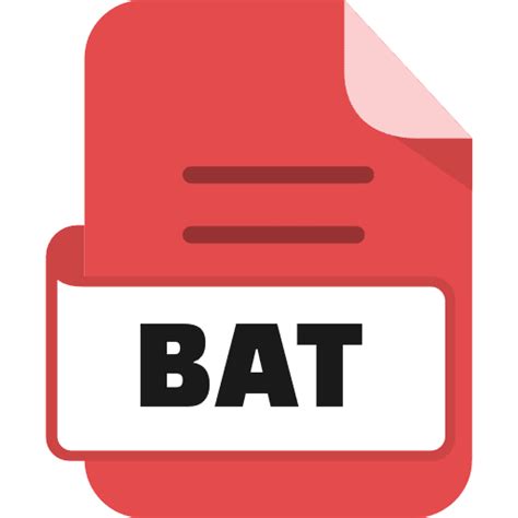 File BAT Color Red icon PNG and SVG Vector Free Download