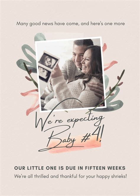 Free, custom printable pregnancy announcement templates | Canva