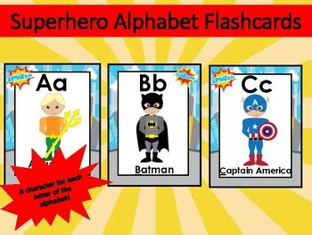 Superhero Alphabet Flashcards by Taco Bout It- Speech Fun | TPT