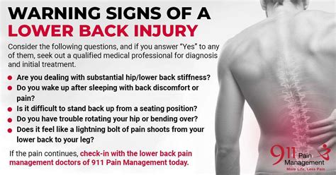 Treat Lower Back Pain - 911 Pain Management