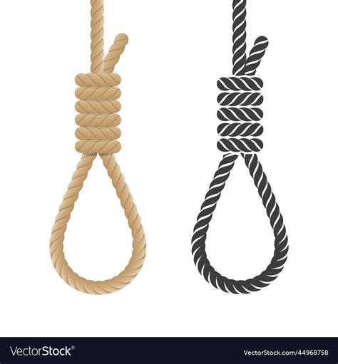 Rope hanging loop Royalty Free Vector Image - VectorStock