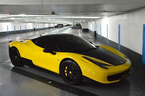 Matte Blue and Yellow Ferrari 458 Italia Duo in Paris - GTspirit