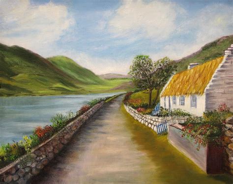 Irish Cottage Painting by Irene McDunn