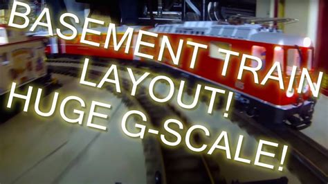 LGB G Scale Train Layout in our Basement - YouTube