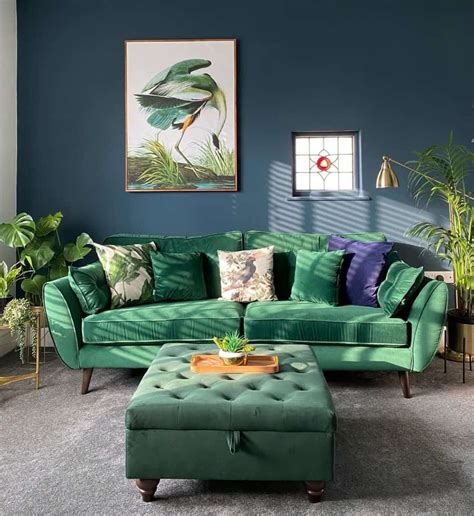 Blue Green Living Rooms