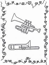 Coloriages De Trombone Drawing sketch template