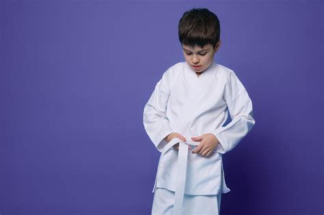 Premium Photo | Horizontal portrait of a confident teenage boy aikido ...