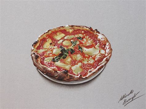 Marcello Barenghi | Pizza drawing, Food painting, Earth drawings