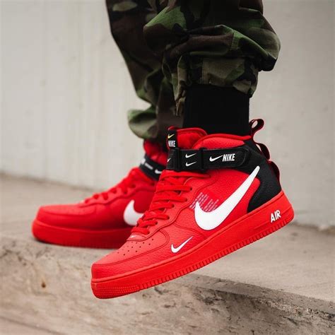 Collection 94+ Images Red Black And White Nike Air Force 1 Updated