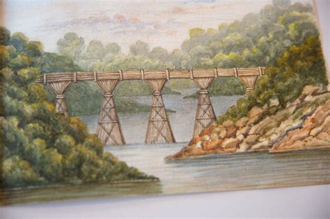 Railway Bridge Watercolor Painting