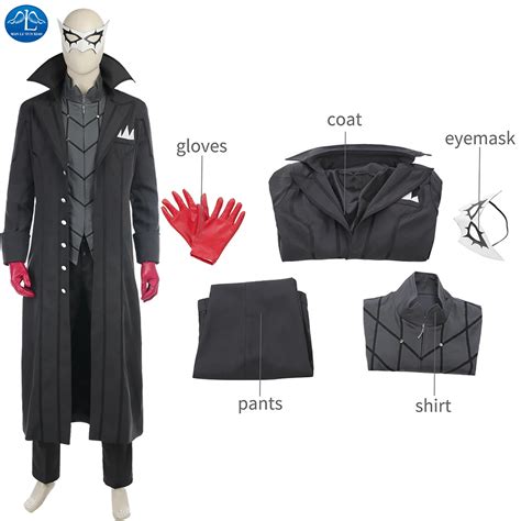 ManLuYunXiao Game Character Persona 5 Kaitou Cosplay Costume For Men ...