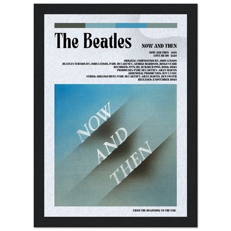 Framed Beatles Poster Now and Then Album Print Original Iggie Art - Etsy