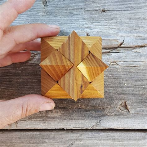 Small puzzle Brain teaser Wooden Handmade 3D Star hand | Etsy in 2020 | 3d star, Salvaged wood ...