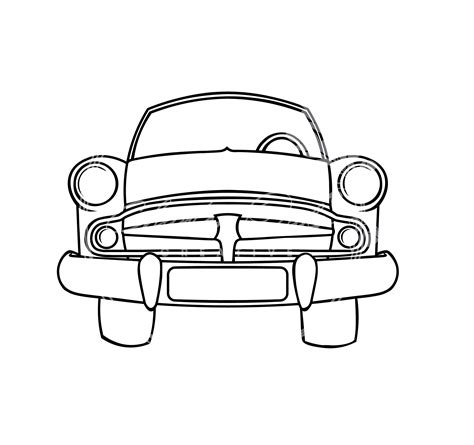 Car Drawings Front View