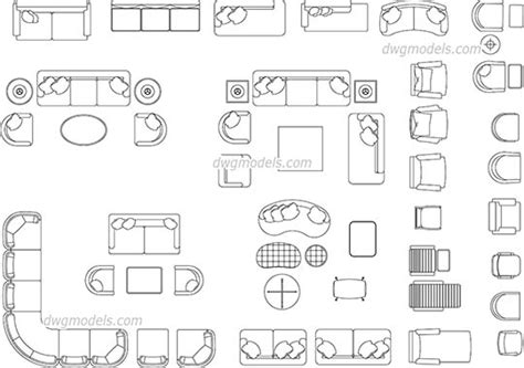 Corner sofa DWG, free CAD Blocks download