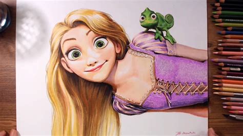 Rapunzel and Pascal (Tangled) - Colored pencil drawing | drawholic ...