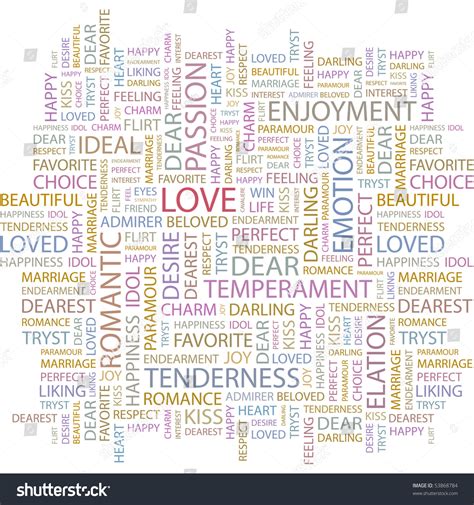 Love. Word Collage On White Background. Vector Illustration. - 53868784 : Shutterstock