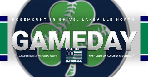 Rosemount Baseball on Twitter: "Game Day! The Irish take on Lakeville ...