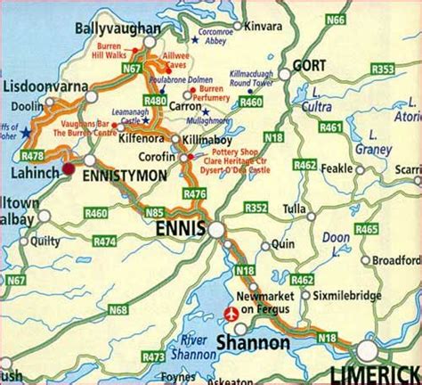 county clare ireland map | Ireland map, County clare, County clare ireland