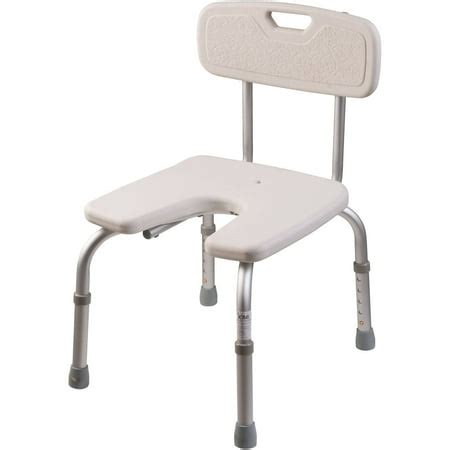 DMI Shower Chair with Removable Back for Seniors and Elderly, U-Shape Bath Bench for the ...