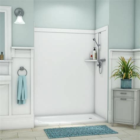 FlexStone Royale White Panel Kit Shower Wall Surround (60-in x 36-in) in the Shower Wall ...