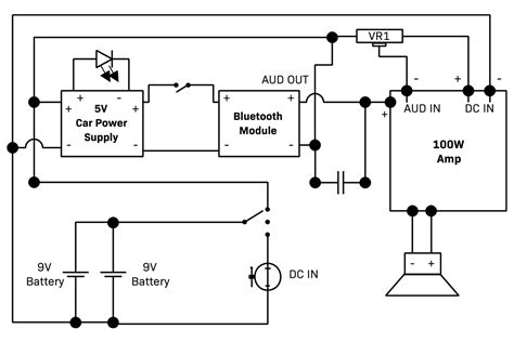 bluetooth speaker circuit diagram - Wiring Diagram and Schematics