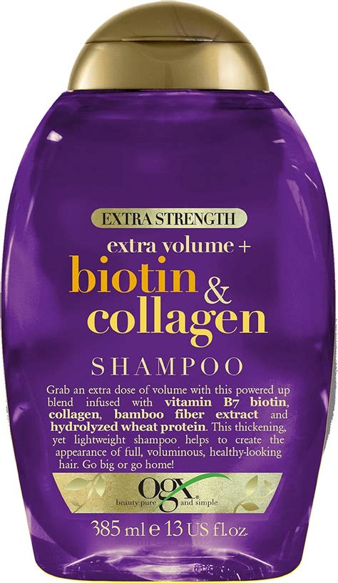 OGX Biotin Collagen Extra Strength Shampoo, 385 ml : Amazon.com.au: Health, Household & Personal ...