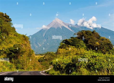 Guatemala, Antigua. Fuego Volcano outside Antigua, Guatemala Stock ...