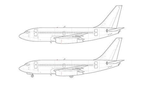 Boeing 737-200ADV line drawing – ShopNorebbo