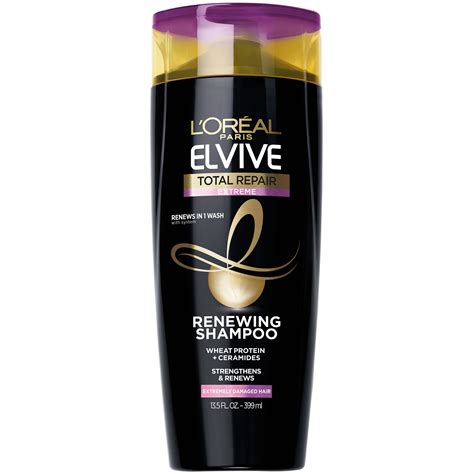 L'Oreal Paris Elvive Total Repair Extreme Renewing Shampoo for Damaged Hair, 13.5 fl oz ...