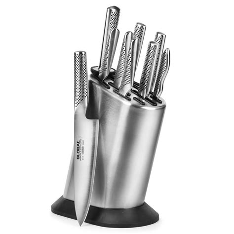 Global Stainless Steel Knife Block Set - 10 Piece – Cutlery and More