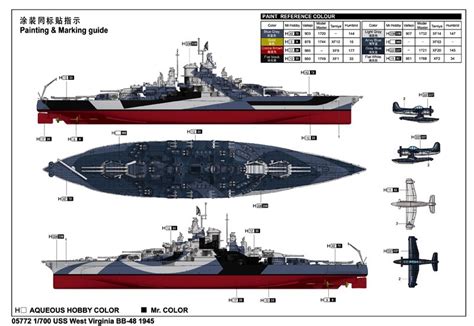 Scalehobbyist.com: USS West Virginia BB48 1945 by Trumpeter Models