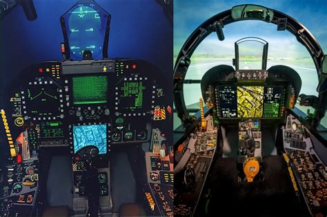 Block II Super Hornet cockpit (Left), Block III Super Hornet cockpit ...