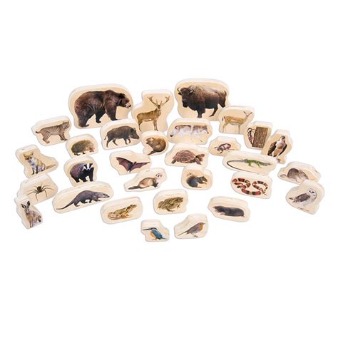 Wooden Forest Animal Blocks - CTU72304 | Learning Advantage | Animals