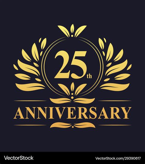 25th anniversary logo 25 years anniversary design Vector Image