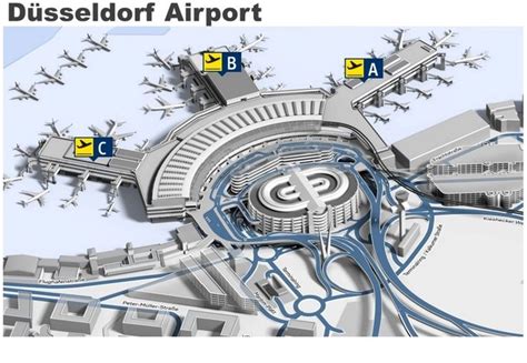 Düsseldorf airport map | Airport map, Düsseldorf airport, Map