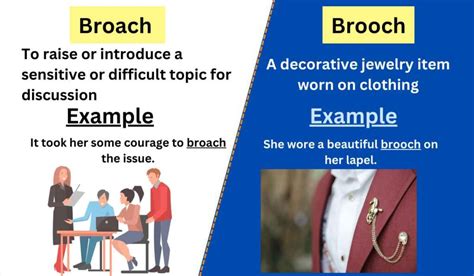 Broach vs. Brooch- Difference between with examples