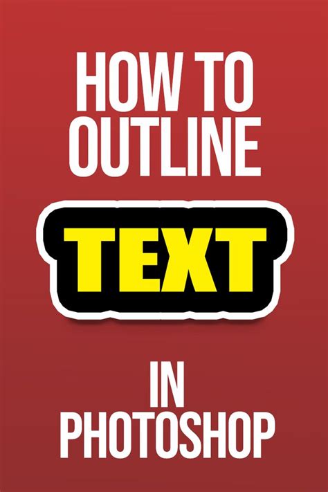 How to Outline Text in Photoshop | Learn photoshop, Graphic design tutorials photoshop, Photoshop