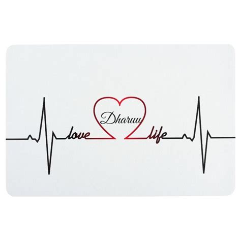 Heart beat with love life inspirational quote floor mat | Zazzle | Love life tattoo, Heartbeat ...