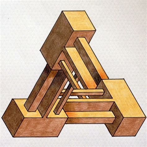 Impossible on Behance | Geometric shapes drawing, Geometric art, Isometric art