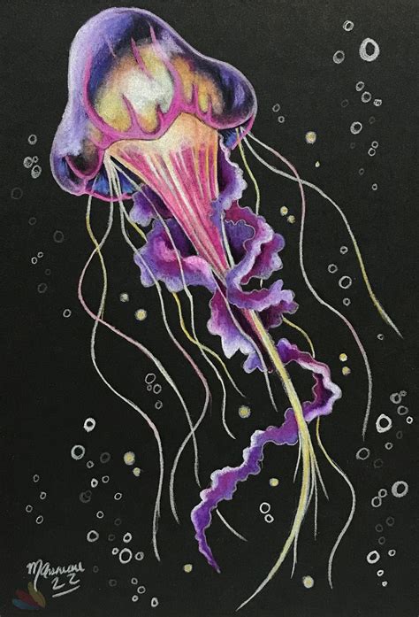 Pink and Purple Jellyfish Drawing by TheArtsyPuffin on DeviantArt