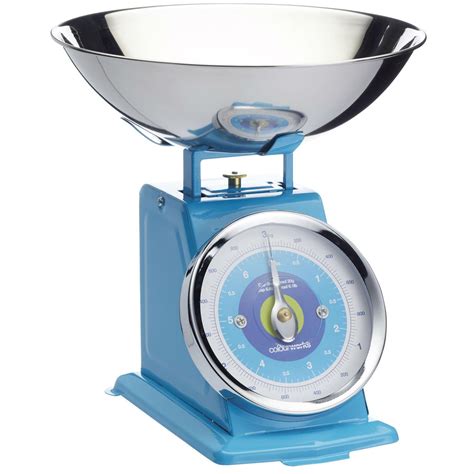 KitchenCraft Colourworks Mechanical Kitchen Scales, 3 kg (6.5 lbs) - Blue: Amazon.co.uk: Kitchen ...