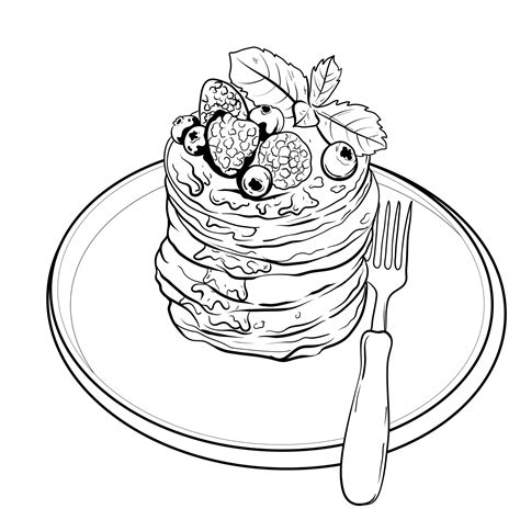 pancakes, pastries, sweets, tasty Breakfast in the vector graphics ...