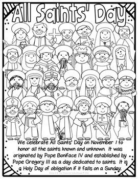 All Saints' Day Activity Pack by The Treasured Schoolhouse | TpT